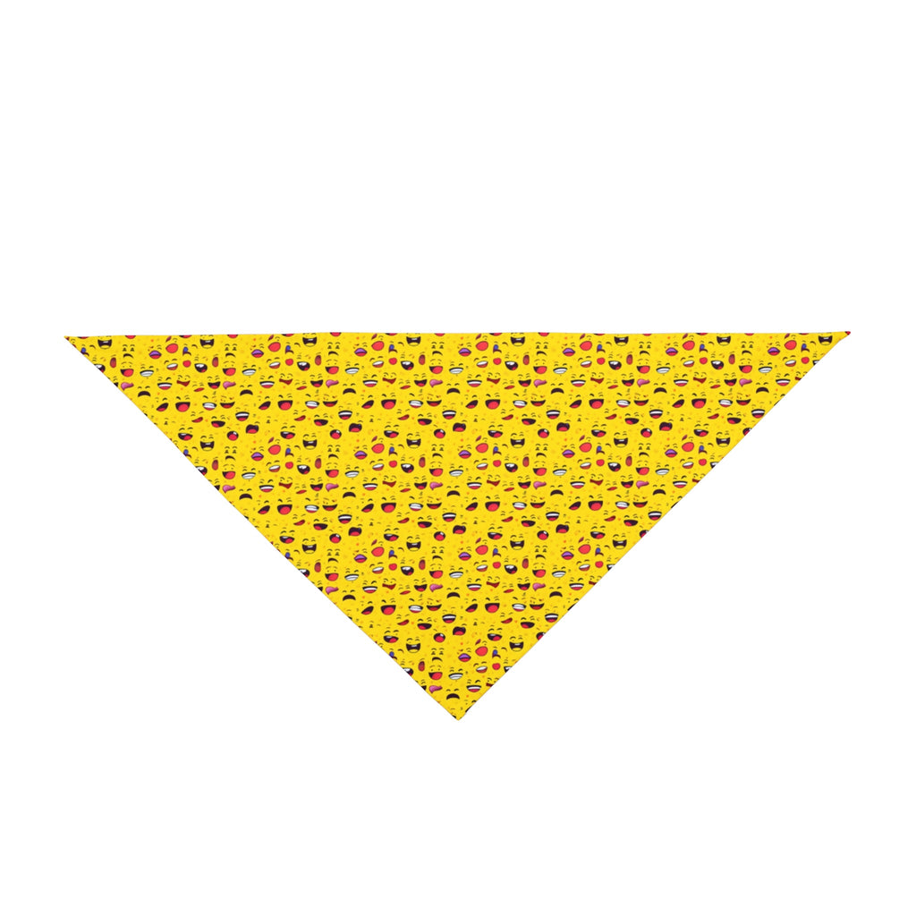 Endless Grins: A Sea of Laughing Faces - Pet Bandana Pet Zen