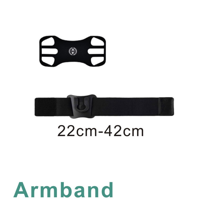 Black armband for detachable swivel phone sports case, with adjustable band and buckle