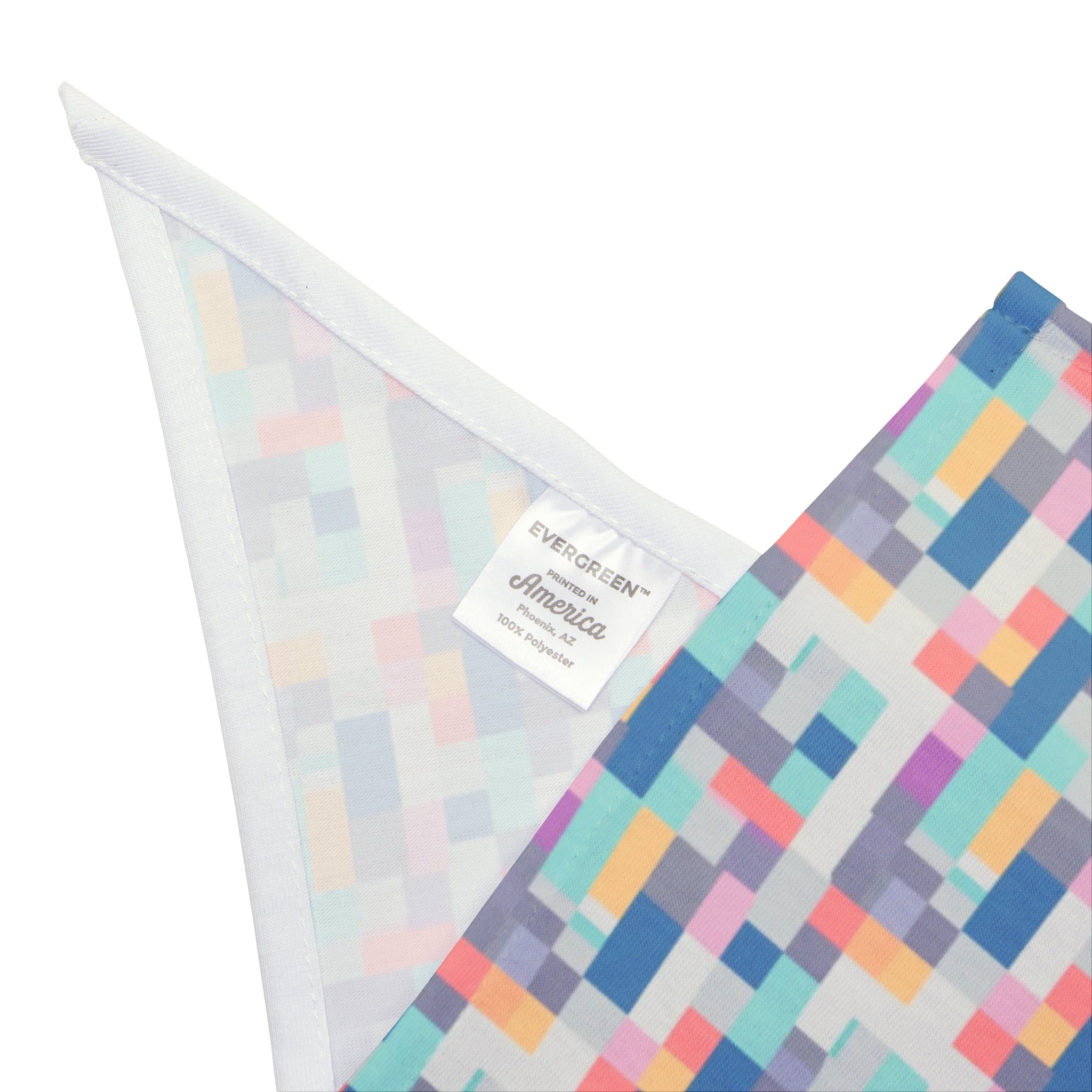 Pastel Pixel Weave in Diagonal Harmony - Pet Bandana Pet Zen