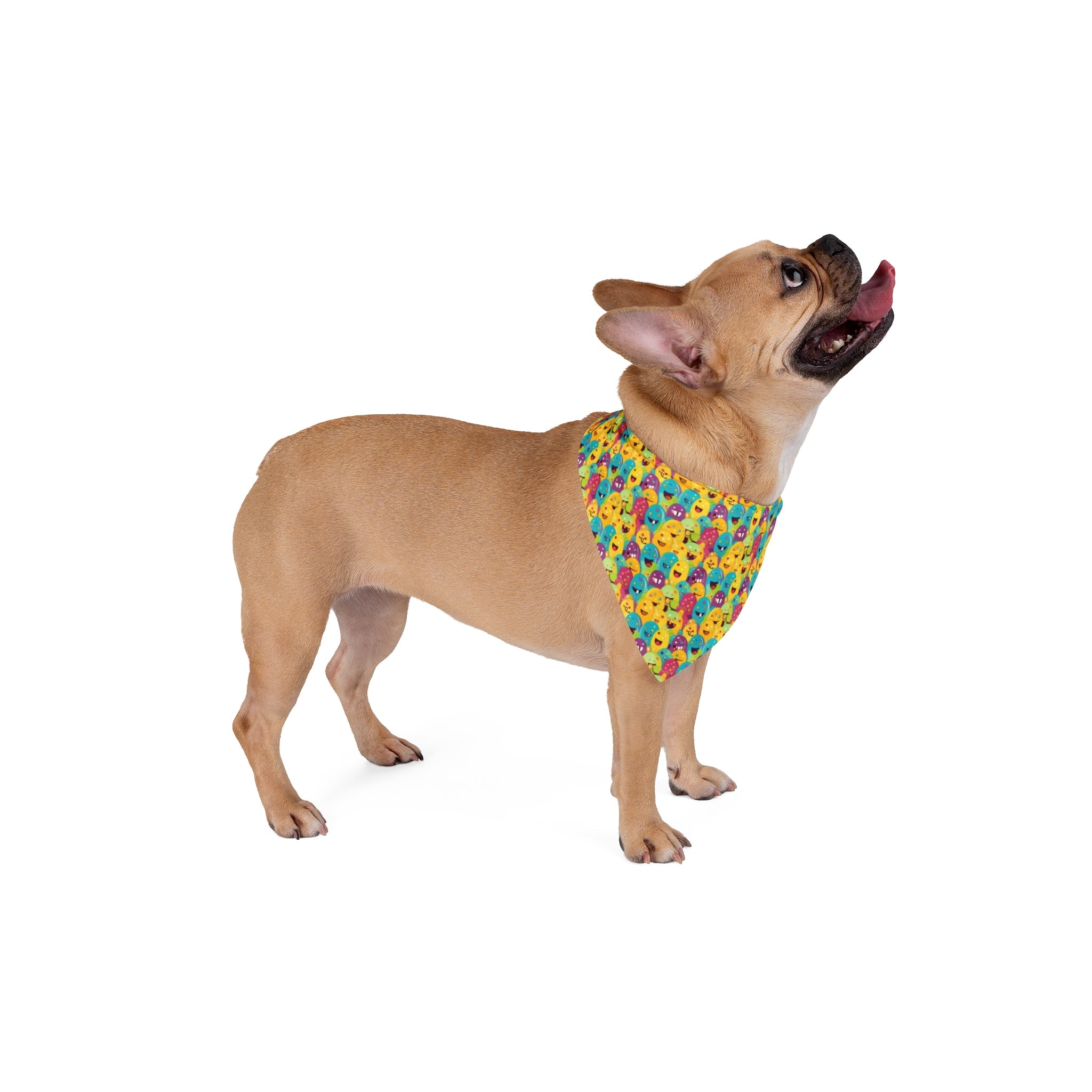 Giggle Crowd of Rainbow Blob Critters - Pet Bandana Pet Zen