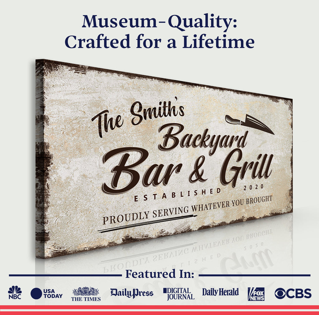 Backyard Bar & Grill Sign XVI
