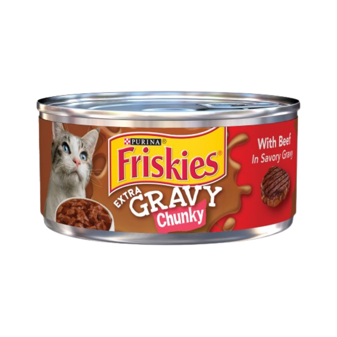 Purina Friskies Extra Gravy Chunky with Beef in Savory Gravy (5.5oz)