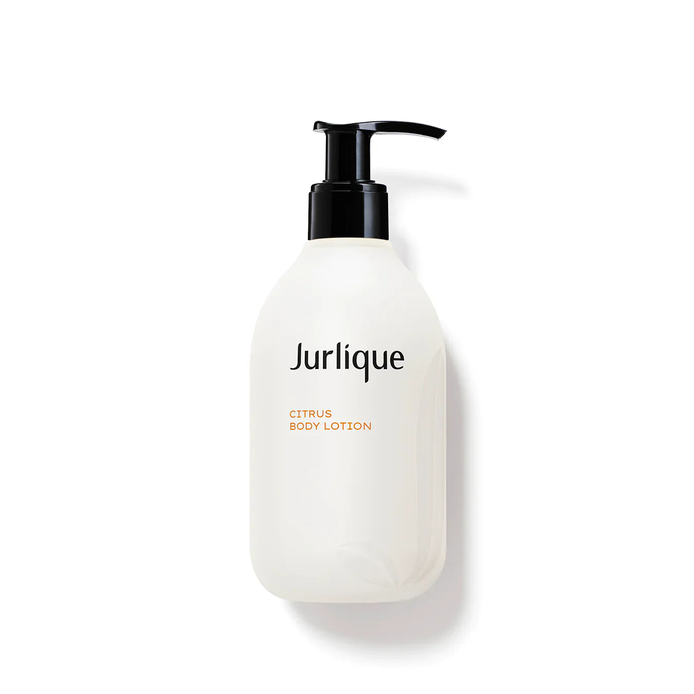 JURLIQUE citrus body lotion bottle with black pump, white label