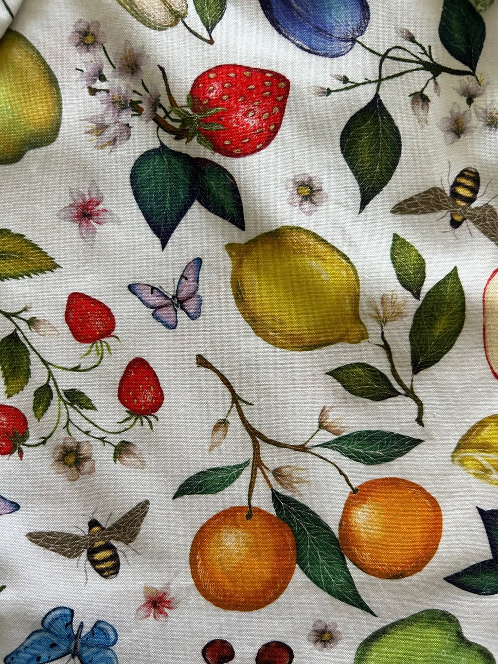 Fruits & Butterflies Bow Top - 4X only, 1 left!
