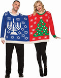 Ugly Christmas Sweater for two Chanukah Size X-Large