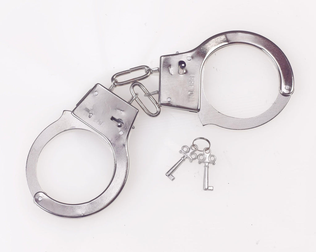 Metal Handcuffs Fake Costume Accessory with Keys