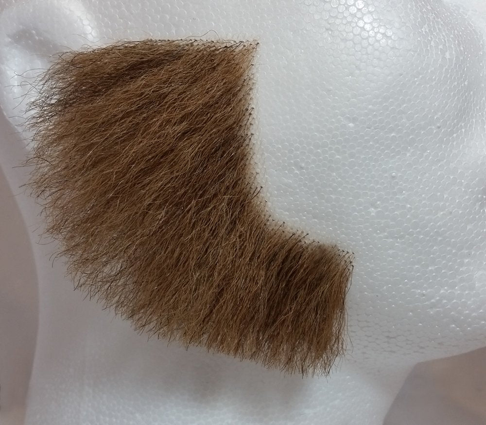 Light Brown 100% Human Hair European Elegant Mutton Chop Sideburns 2019