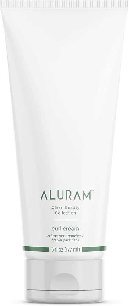 Aluram styling cream tube, white with green label, 6 fl oz (177 ml).