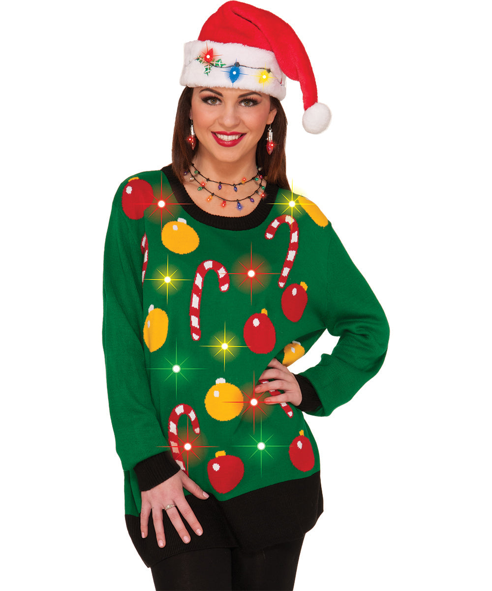 Christmas Light Bulb Necklace Light Up