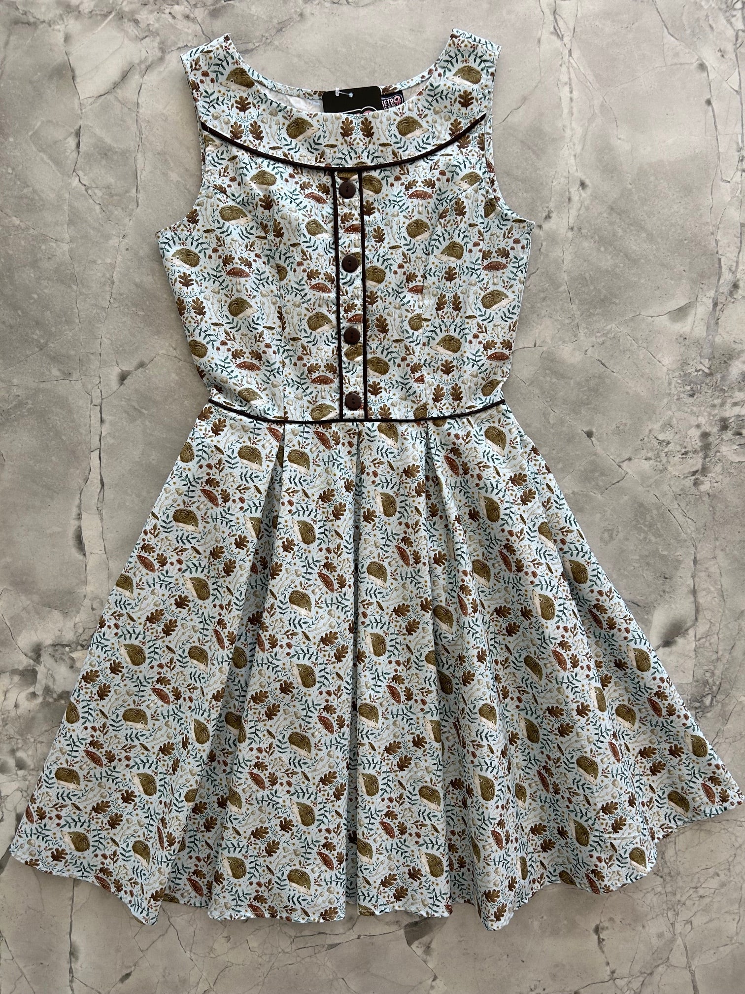 Elizabeth Dress in Hedgehogs - Large only