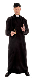 Deluxe Catholic Priest Standard Size Adult Costume Black