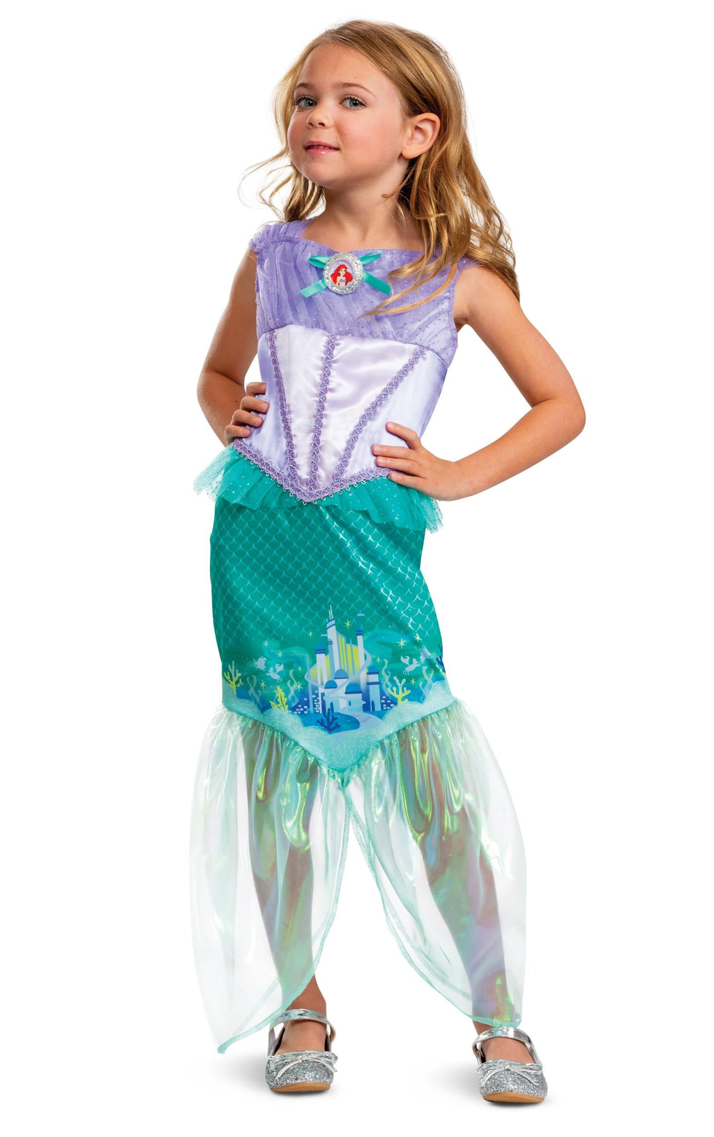 Disney Little Mermaid Ariel Princess Deluxe Child Costume Small 4-6