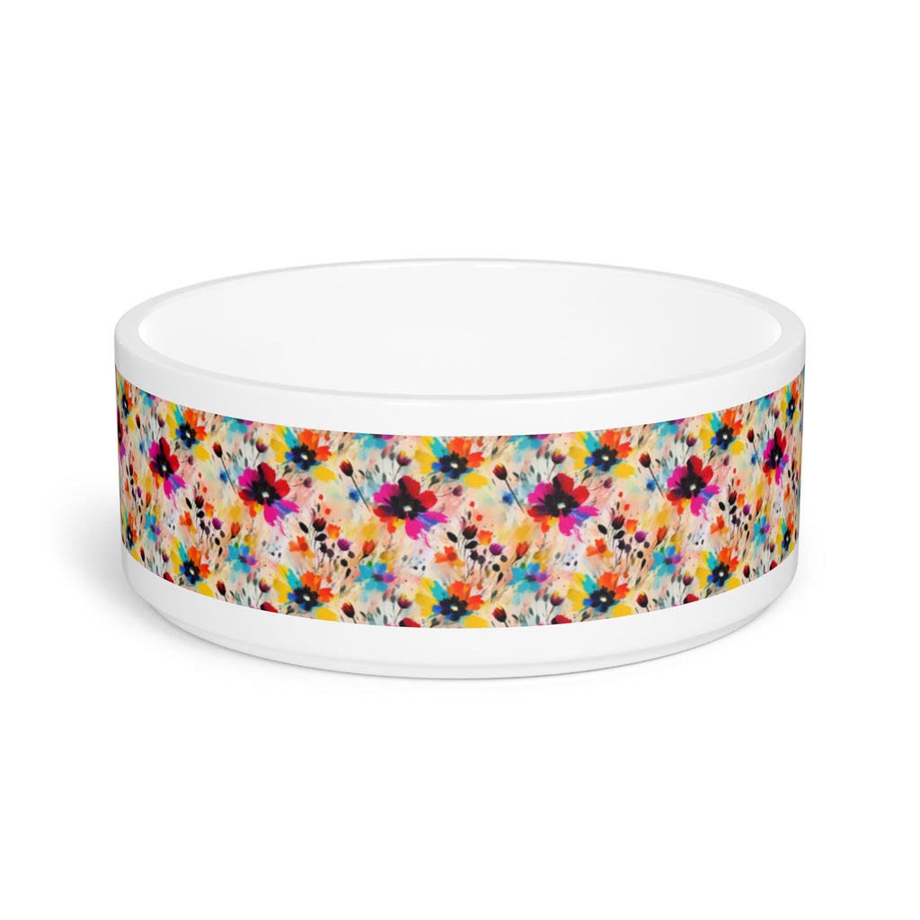Wildflower Confetti in Watercolor Bloom - Pet Bowl