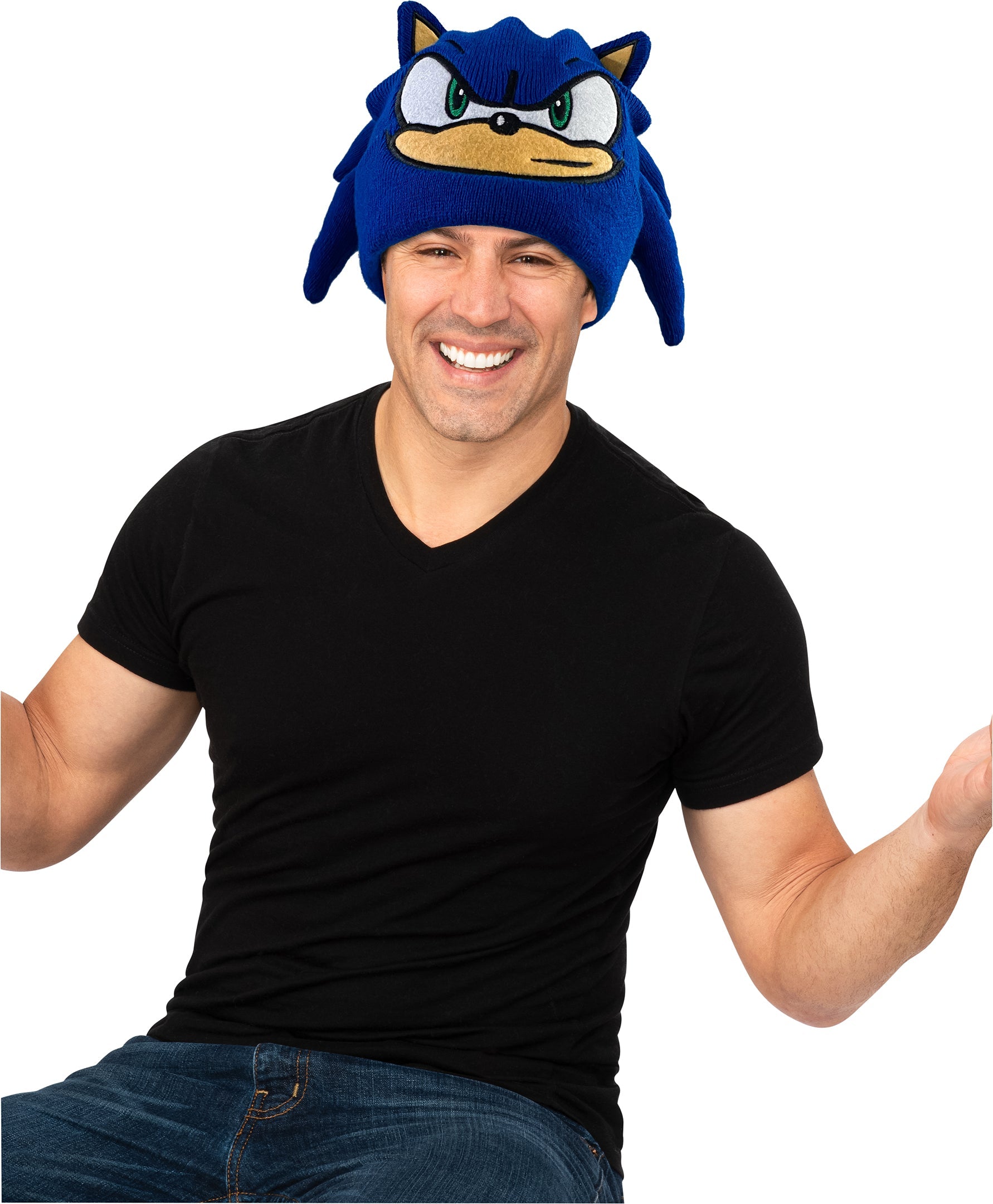 Sonic The Hedgehog Blue Beanie Stocking Cap Adult Hat