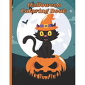 Halloween Coloring Book: A Kid Coloring Book with Beautiful Cats, Adorable Animals, Spooky Characters, and Relaxing Fall Designs - Paperback
