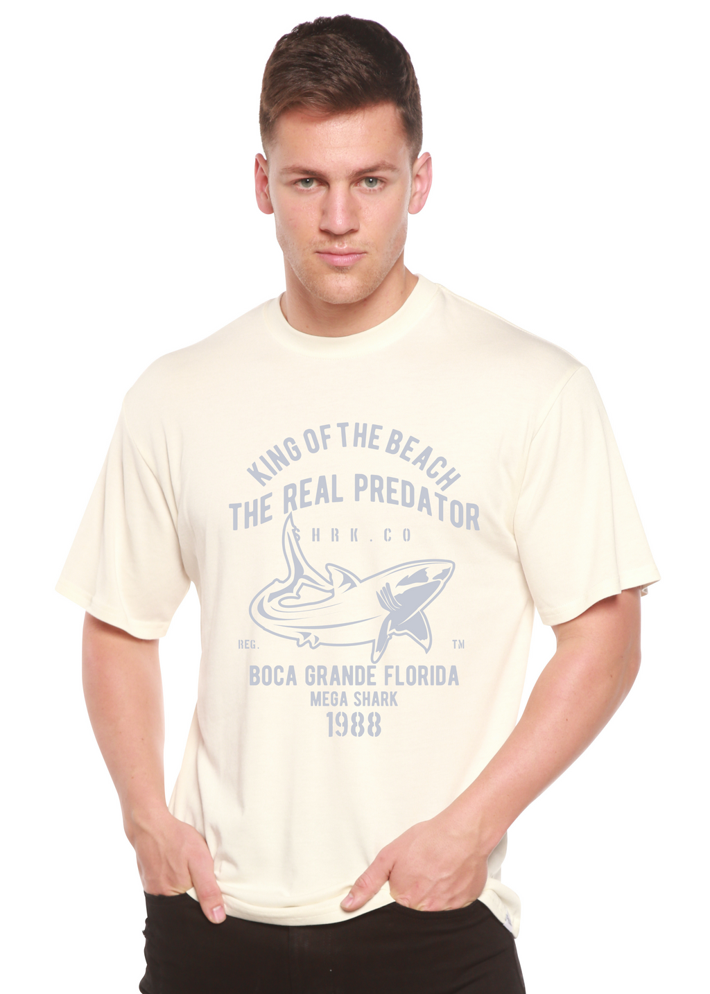 Shark Real Spun Bamboo® Men's Bamboo Viscose/Organic Cotton Short Sleeve Graphic T-Shirt