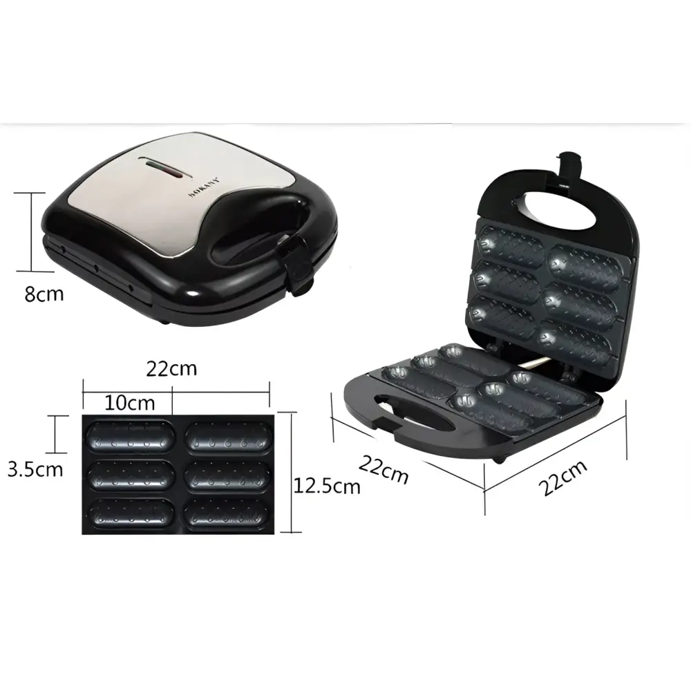 6 Slot Non Stick Hot Dog Sausage Frying Machine