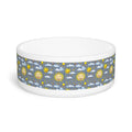 Smiling Suns in a Rainy Sky Pattern - Pet Bowl