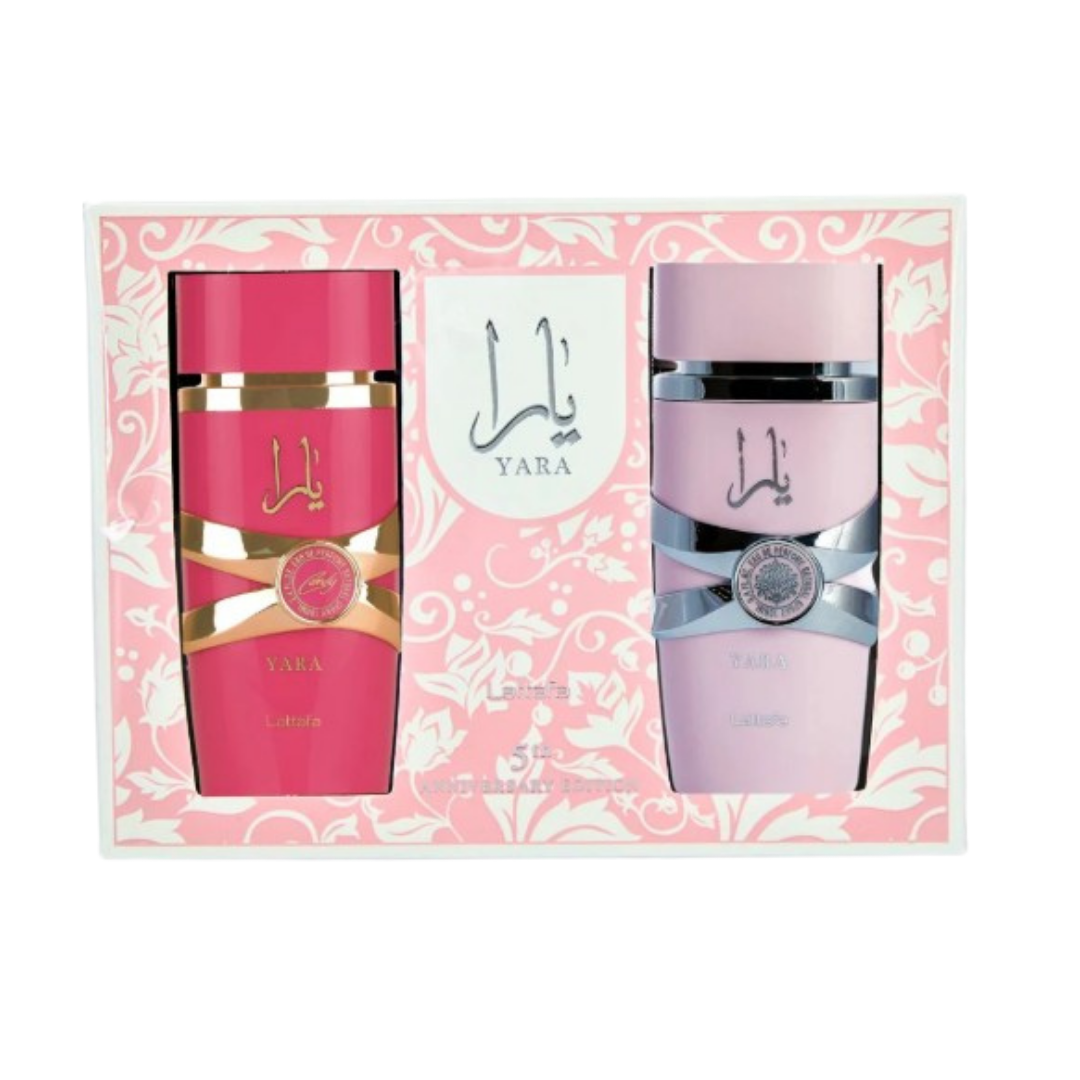 Lattafa Yara 5th Anniversary Women's Eau de Parfum Fragrance Set (2 x 3.4oz)