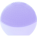 FOREO LUNA play plus cleansing brush, white silicone with light purple micro-texture dots