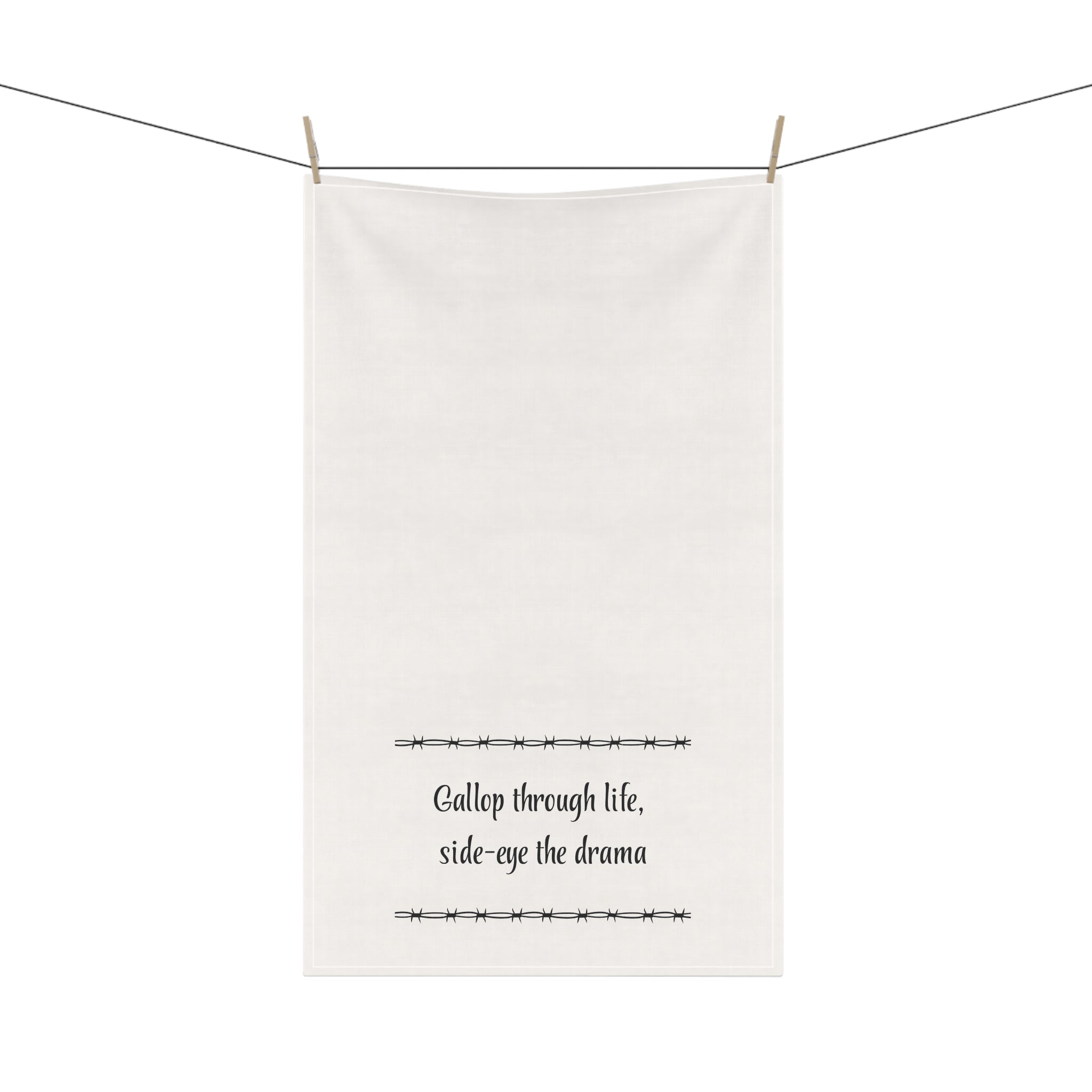 "Gallop through Life, side-eye the drama" Horse-tastic Tea/bar Towels with Inspiring Quotes, Kitchen Decor, Gift for Horse Lovers, Unique Home Accessories, Perfect for Housewarming