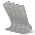 Gray knee-high socks, 4-pack, soft knit look