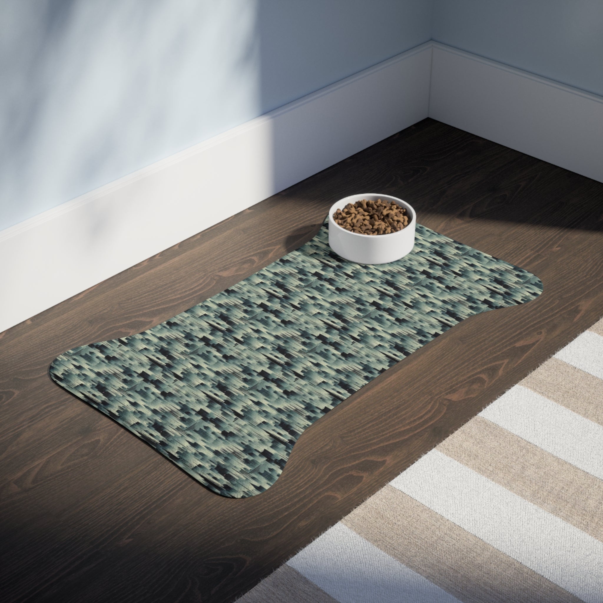 Echoes of a City in Mist and Repeat - Pet Feeding Mat Pet Ze
