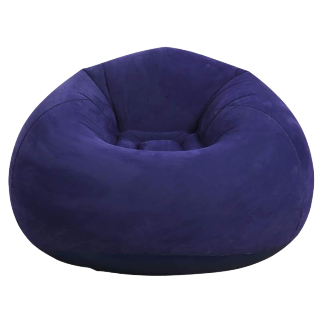 ComfortAir Inflatable Lounge Chair Sofa Purple Velvet Finish (1 unit)