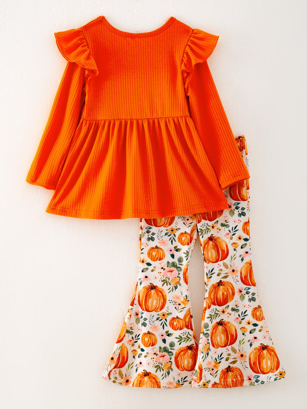 PREORDER Girls Fall Pumpkin Print Set