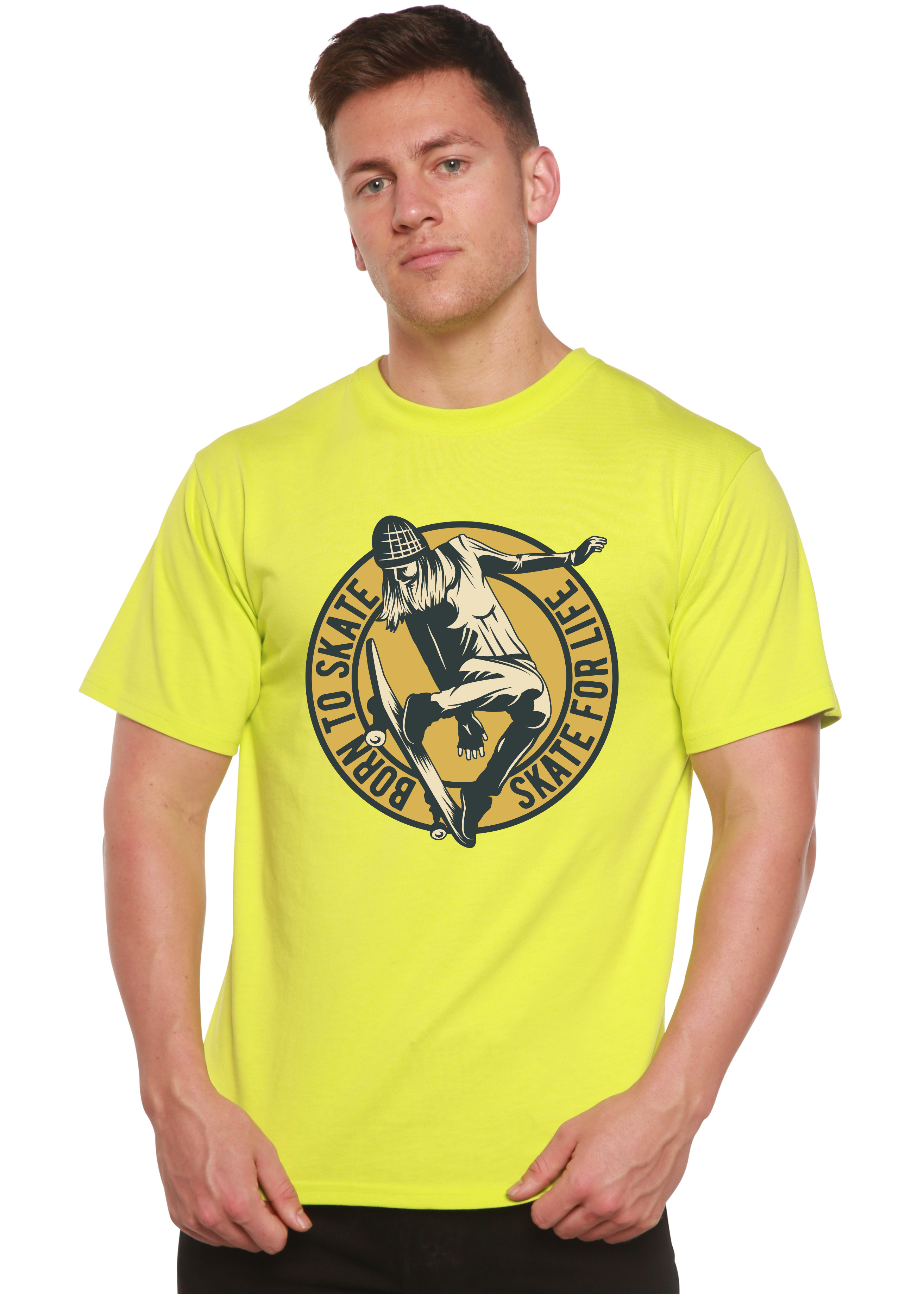 Skate For Life Men's Bamboo Viscose/Organic Cotton Short Sleeve Graphic T-Shirt
