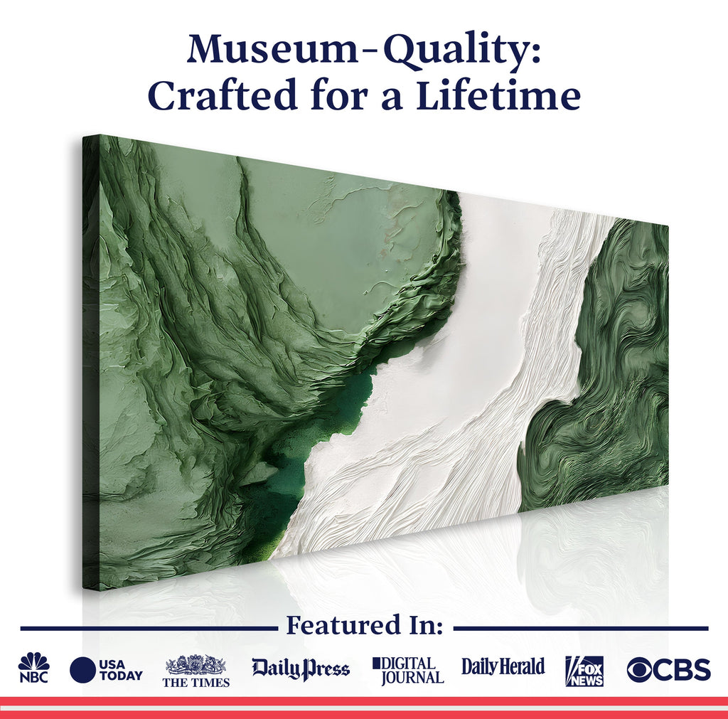 Green Rivers Abstract Wall Art V