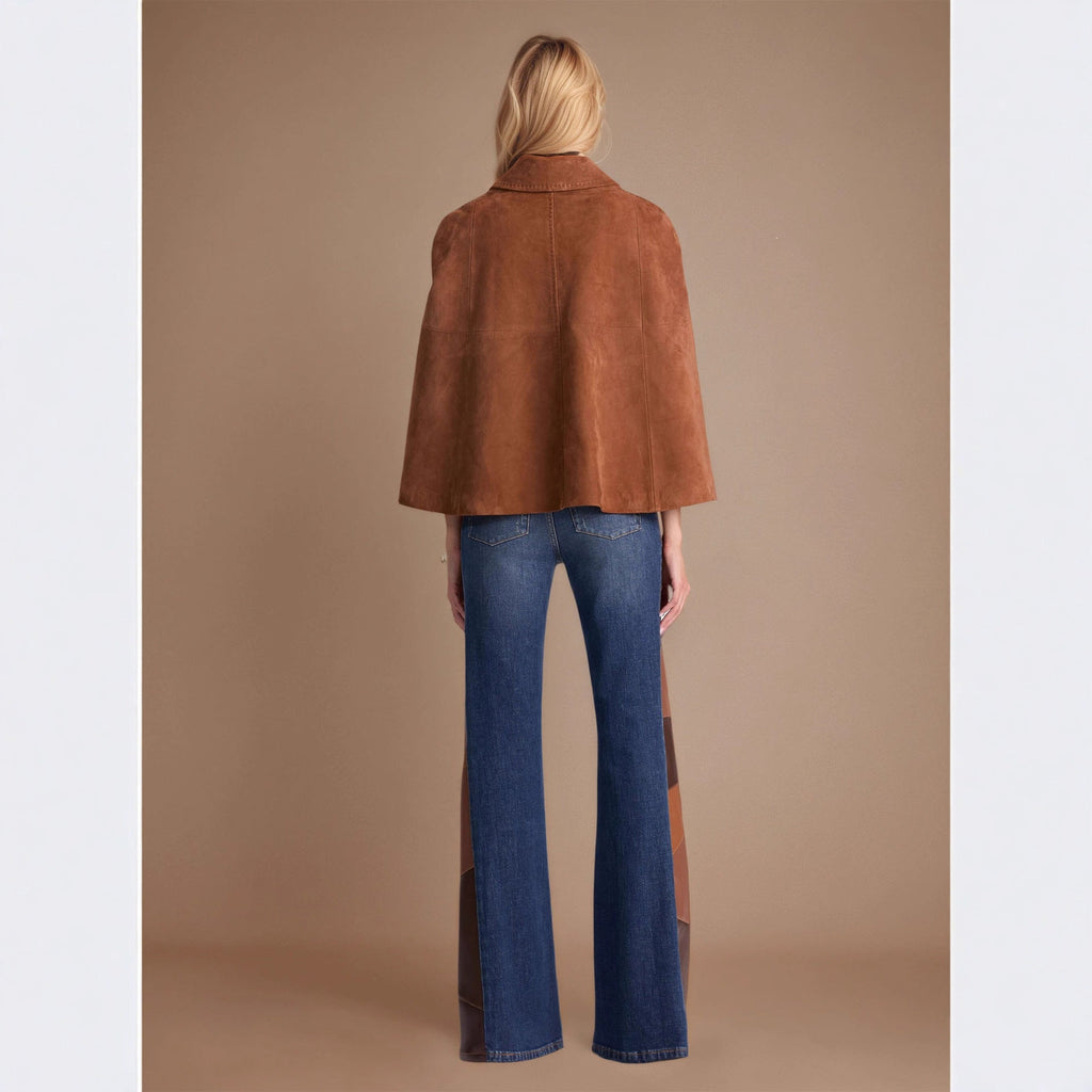 Women's Polyester Leather Loose Design Coat