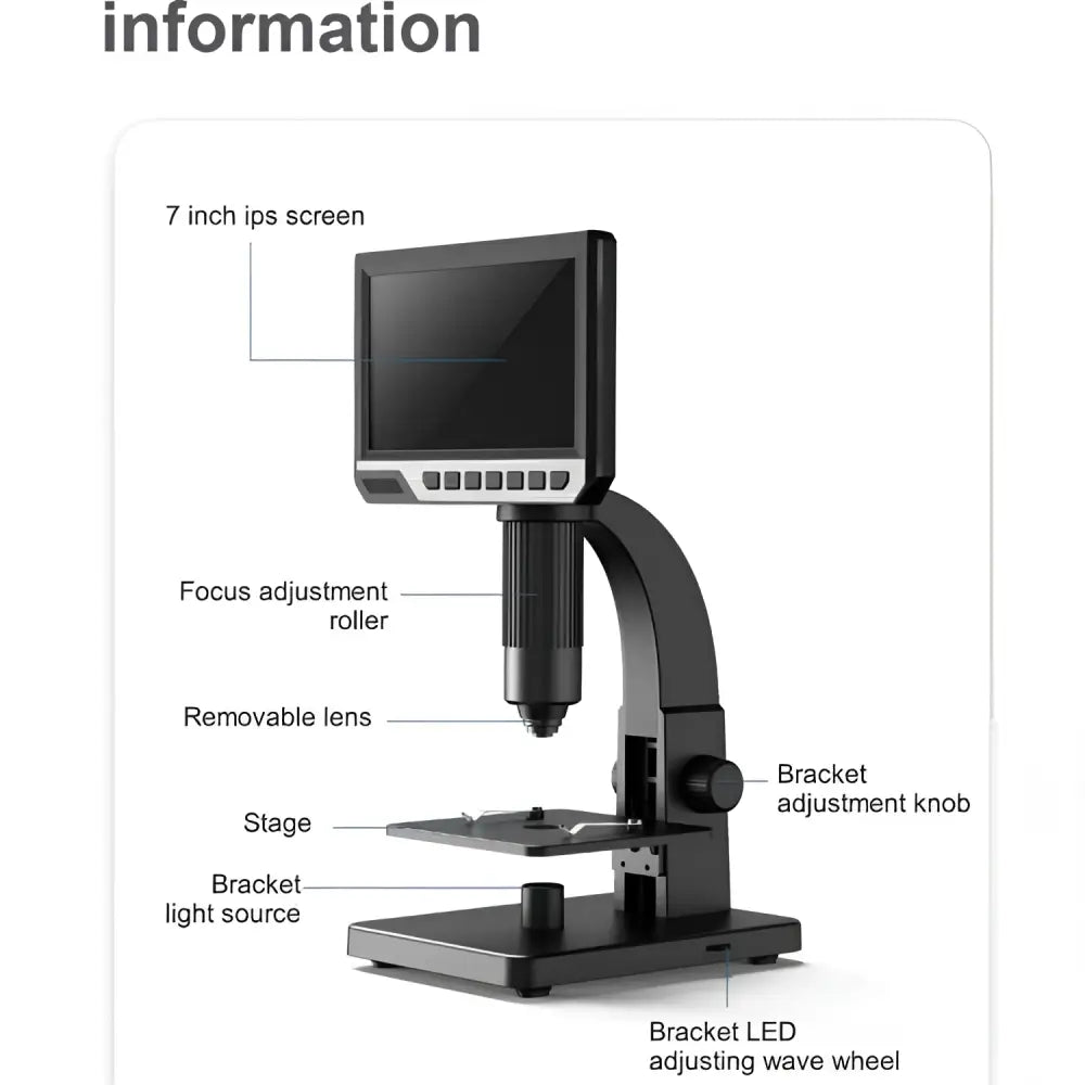 7 Inch HD Touchscreen Digital Microscope