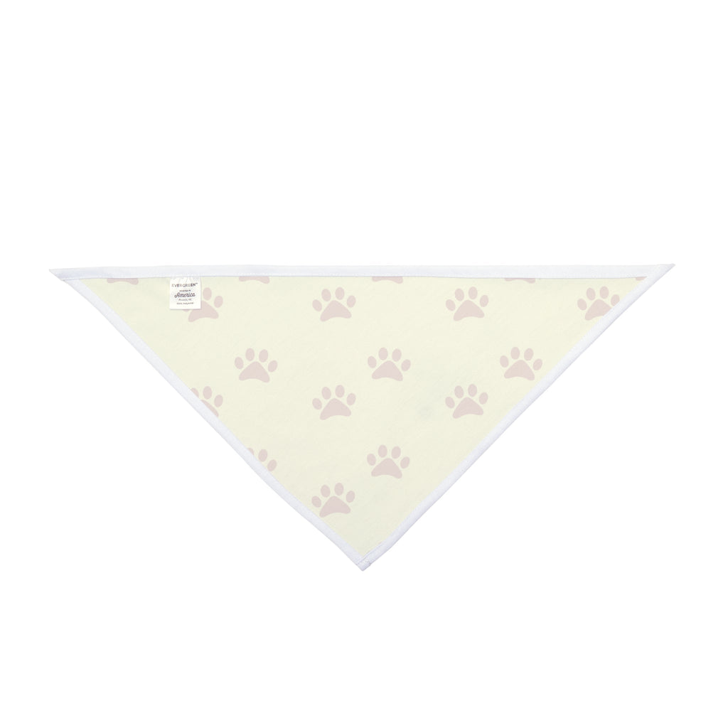 Golden Pawprints on Buttercream Sky - Pet Bandana Pet Zen