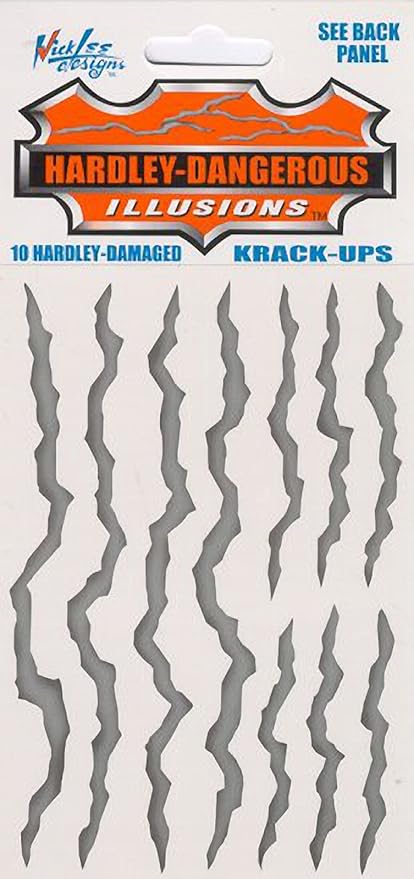 Hardley-Dangerous Illusions 10 Hardley-Damaged Krack-Ups Stickers