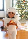 White Holiday Elf Pajama Costume-Christmas Gift for Kids - Cozy Cotton Stocking Stuffer