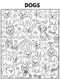 CUSTOM COLORING SHERPA BLANKET 50X60" IN DOG THEME