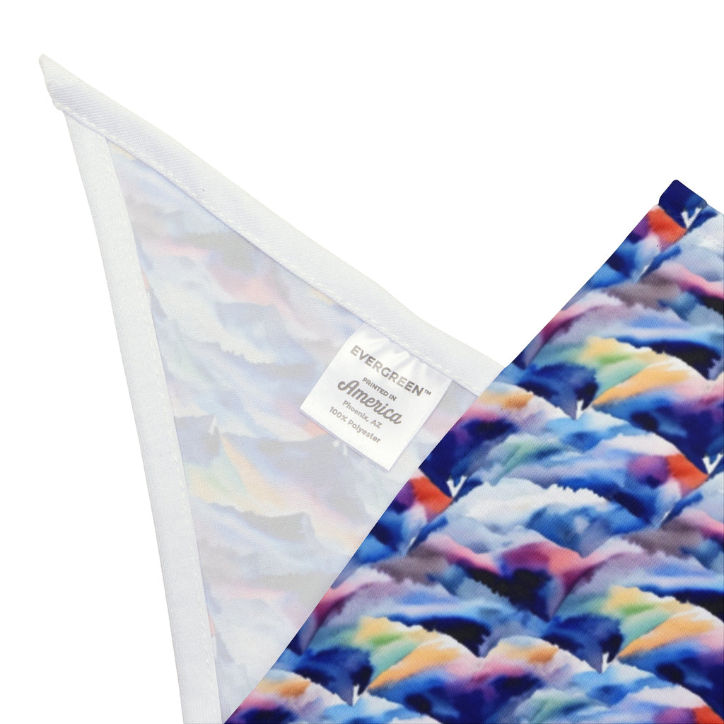 Endless Watercolor Mountain Waves - Pet Bandana Pet Zen