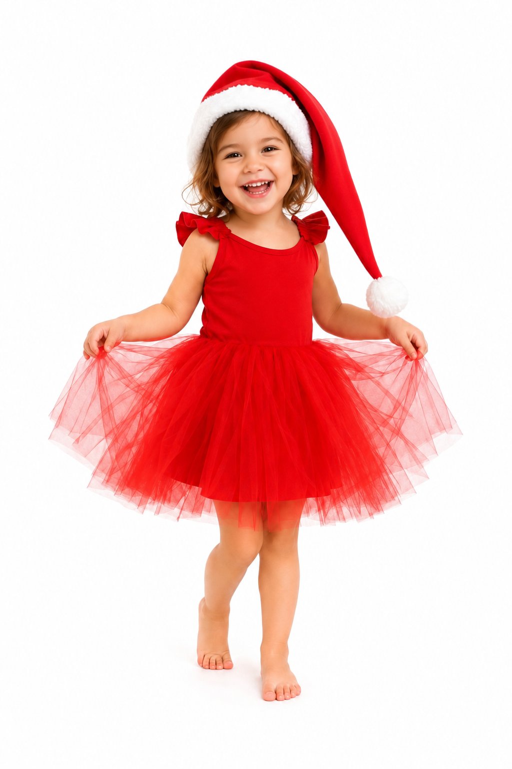 Red Elf Holiday Dress for Kids – Christmas Party Outfit -  Eco-friendly stocking stuffer