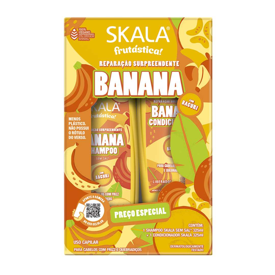 Skala Frutástica Banana & Bacuri Repair Shampoo & Conditioner Set (2 x 11.0oz)