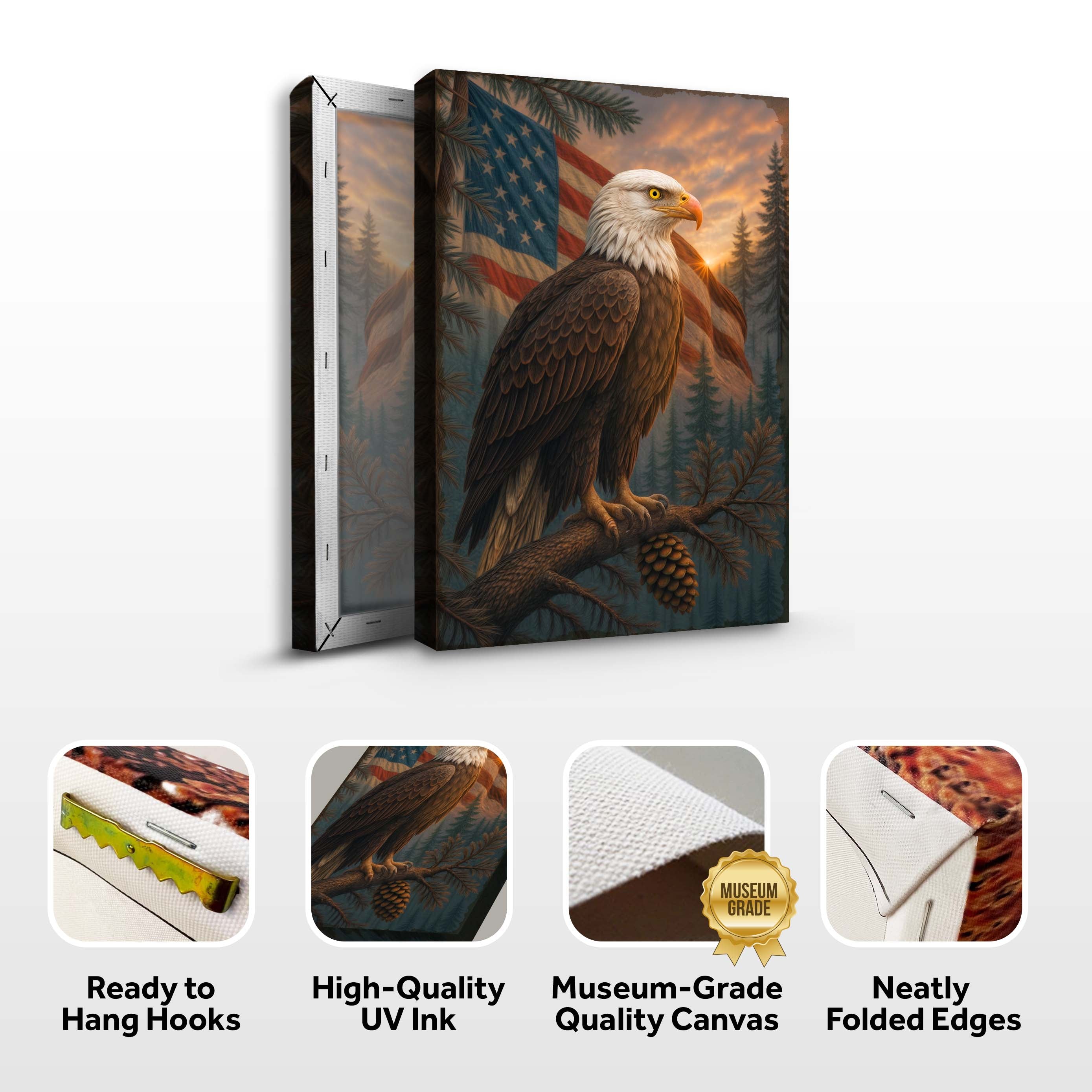 Sentinel of the Pines Eagle Wall Art