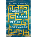 Hardcover book with teal and gold maze-style cover text and decorative border