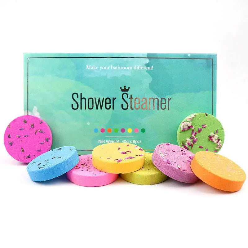 8 Piece Floral Aromatherapy Shower Tablets Set