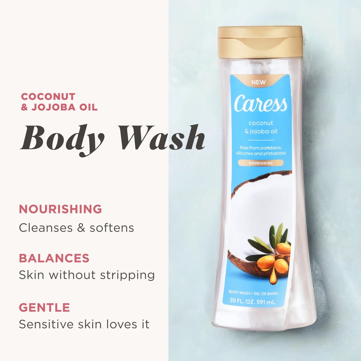 Carres Coconut & Jojoba Oil Body Wash