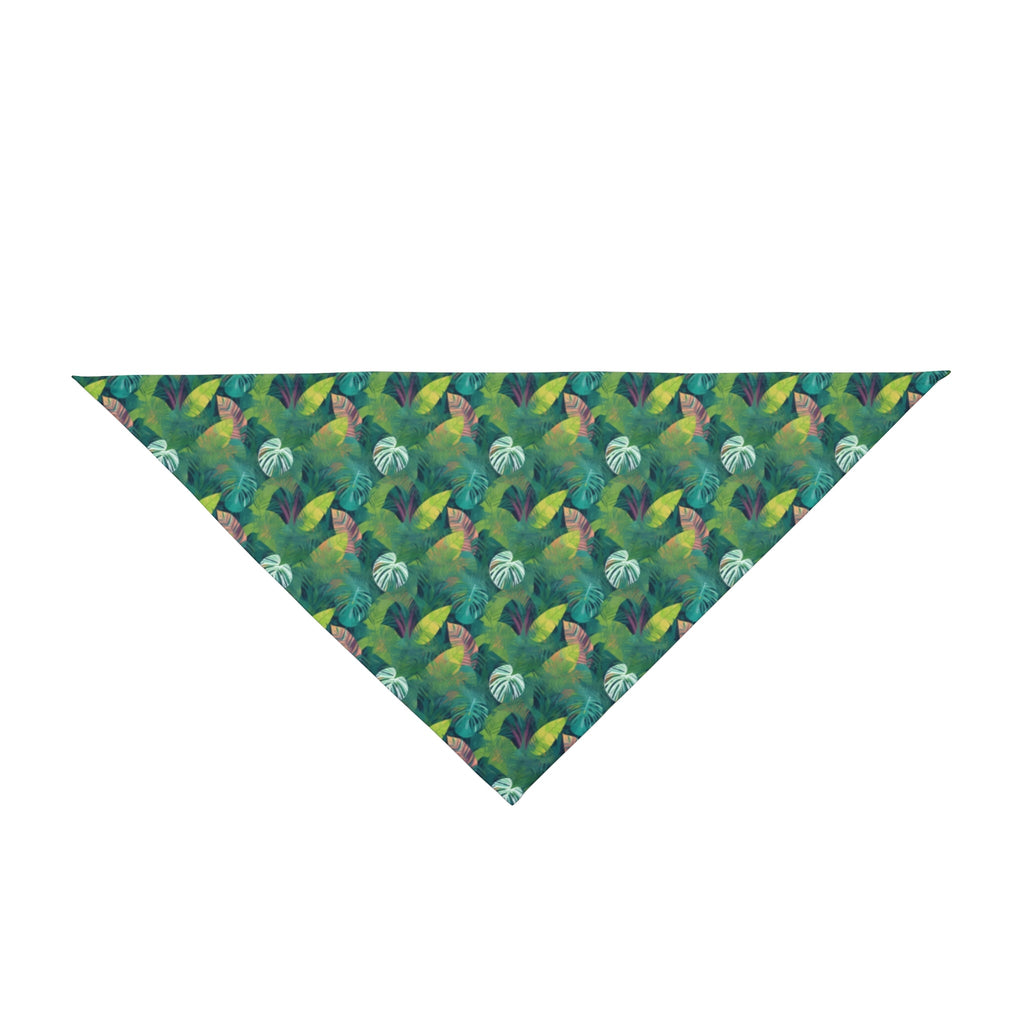 Emerald Canopy Pattern of Tropical Leaves - Pet Bandana Pet Zen
