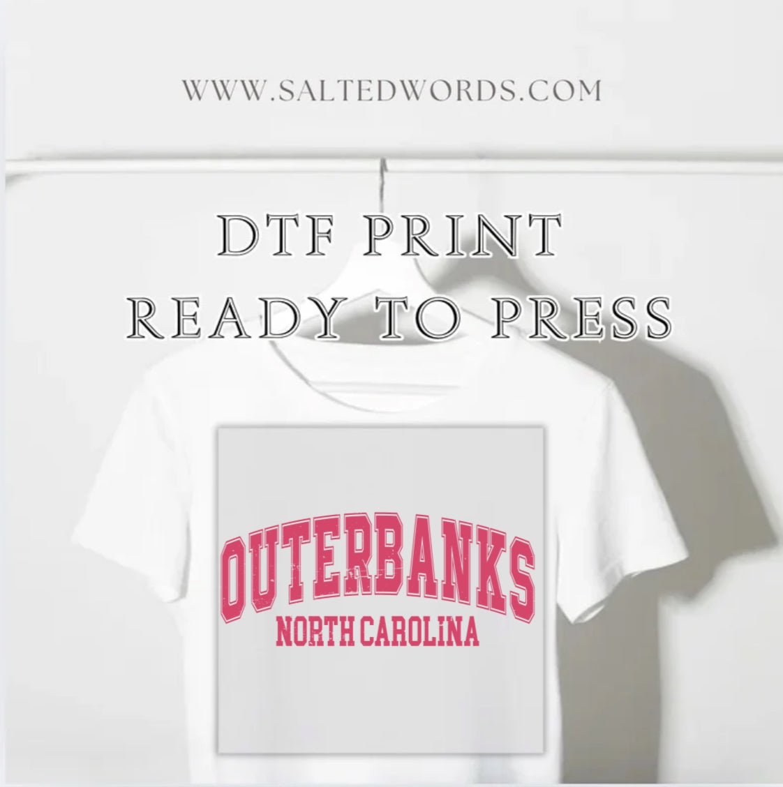 Outerbanks north Carolina pink DTF print