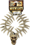 Stone Age Teeth And Skull Necklace Caveman Accessory