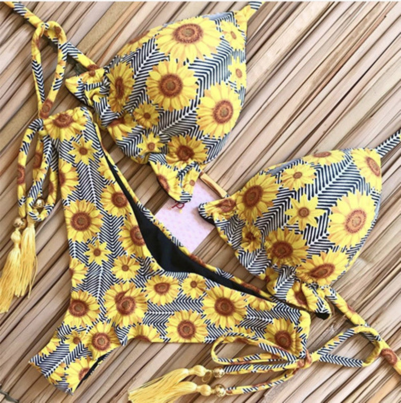 Printed Bikini Tied Swimsuit