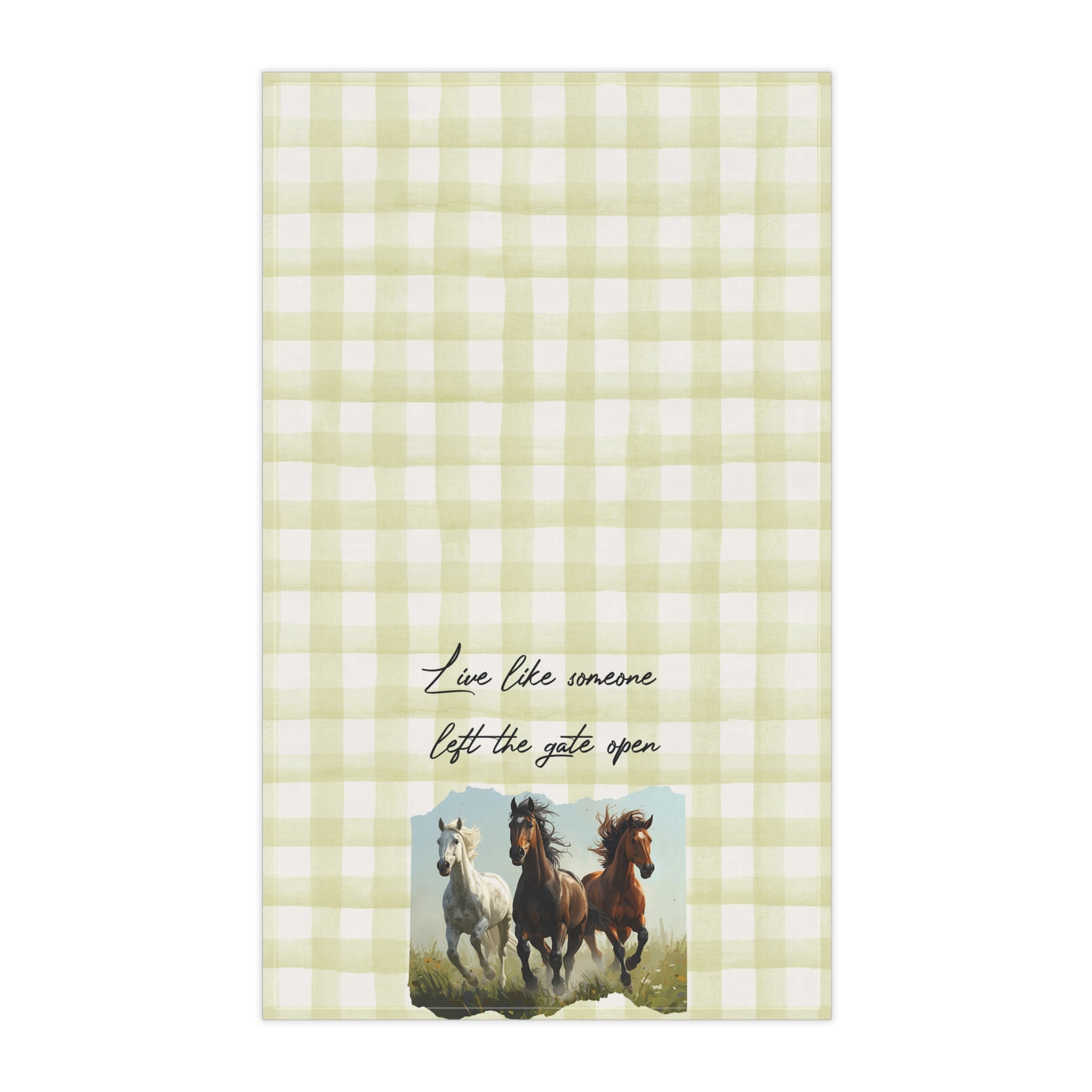 Rustic Horse Tea Towels, Farmhouse Kitchen Decor, Gift for Horse Lovers, Country Home, Eco-Friendly Cotton Towels