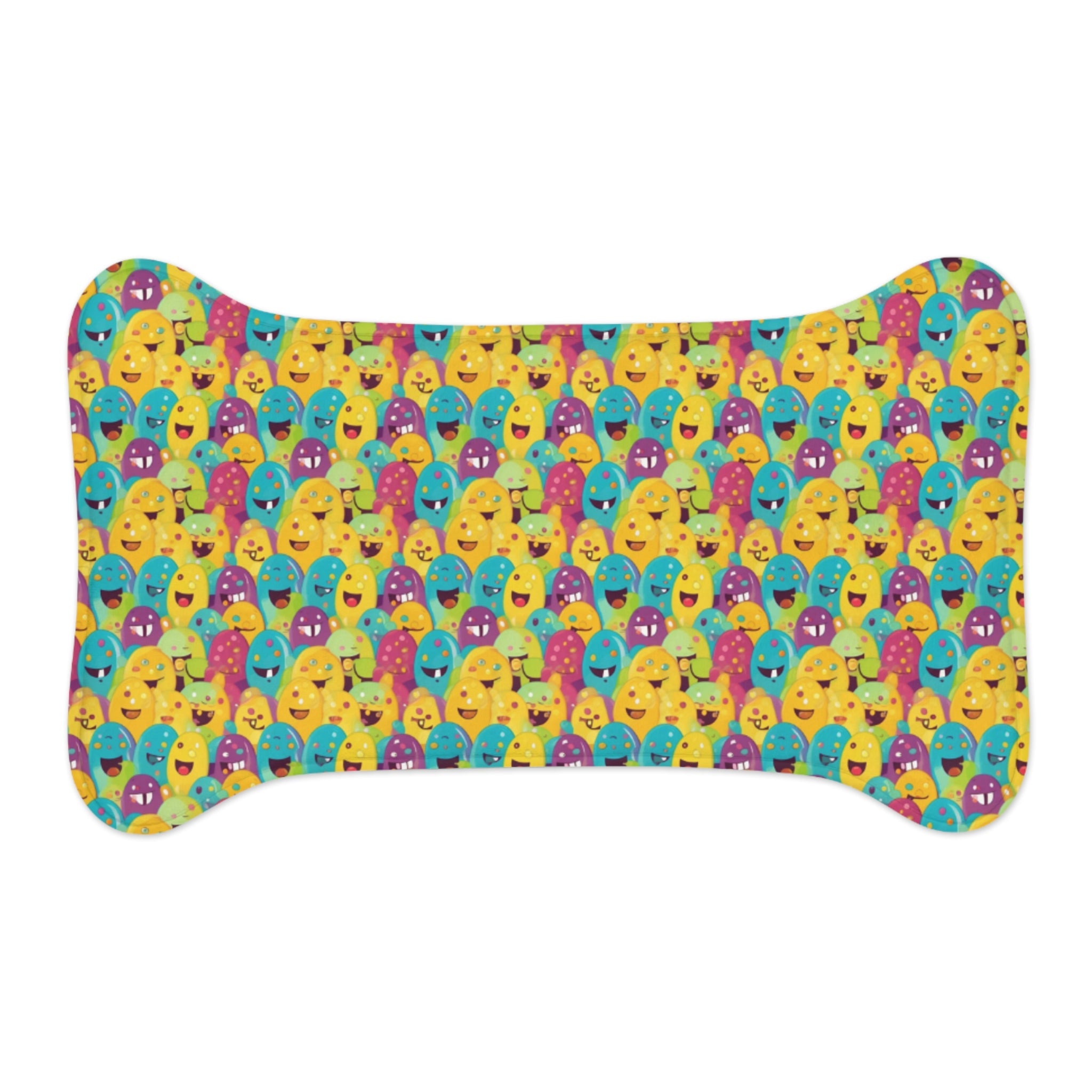 Giggle Crowd of Rainbow Blob Critters - Pet Feeding Mat Pet Ze